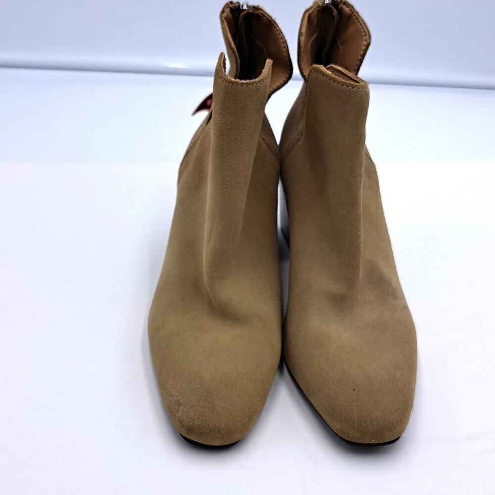Blondo Womens Stasia Ankle Boots Beige Suede -  Size 9M